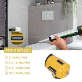 Pistola de cartuchos inalámbrica DeWalt para selladores y adhesivos, sin batería