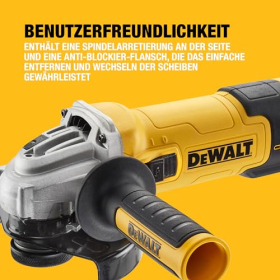 DeWalt 125 mm, 1500 W, 240 V cordless angle grinder