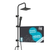 EISL Easy Energy DX12004BL-A shower set black | Shower system without faucet 2 in 1 with large rain shower (170 x 170 mm)
