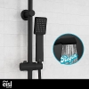 EISL Easy Energy DX12004BL-A shower set black | Shower system without faucet 2 in 1 with large rain shower (170 x 170 mm)