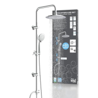EISL DX12009 Duschset mit Regenschirm, 3-fach verstellbare Brause, Chrom