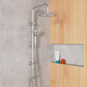 EISL DX12009 Duschset mit Regenschirm, 3-fach verstellbare Brause, Chrom 