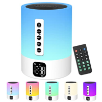 Bluetooth-колонка зі світлом та будильником – білий шум, сенсорне регулювання яскравості, нічник, ідея для подарунка