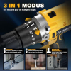Cordless impact drill/driver 21 V brushless, 120 Nm, 2 batteries and 35 accessories