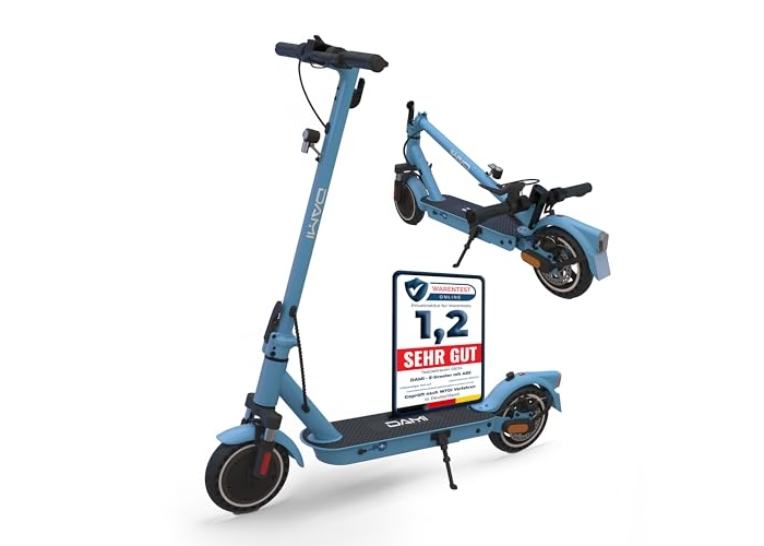 DAMI electric scooter, 400 W motor, foldable, IP54 protection, double braking system DAMI electric scooter, 400 W motor, foldable, IP54 protection, double braking system