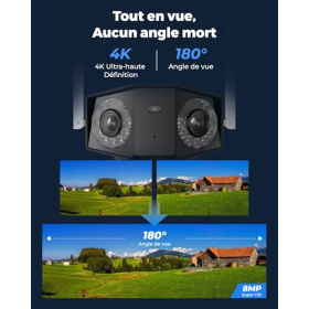 Вулична камера Reolink 4K 4G, подвійний об'єктив 180°, сонячне живлення, нічне бачення