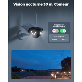 Вулична камера Reolink 4K 4G, подвійний об'єктив 180°, сонячне живлення, нічне бачення