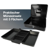 Westcott Geldkassette mit Schloss 30 cm Schwarz