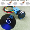 Conjunto de pulsadores de acero inoxidable de 22 mm, 12–24 V, con LED, resistente al agua.