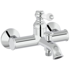 Jacob Delafon Louise Mechanical Bathtub Faucet, Chrome Finish, with Flow Limiter