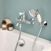 Jacob Delafon Louise Mechanical Bathtub Faucet, Chrome Finish, with Flow Limiter
