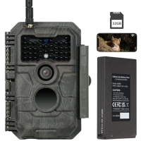 GardePro E6P Max Wildlife Camera WiFi, 64 MP, 8000 mAh Battery, 2K Camera Trap with Motion Detector