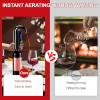 Cosyall Electric Decanter - Automatic Aerator and Wine Dispenser with One Button, Fast Oxygenation, Gift for Home and Holiday (Black)