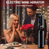 Cosyall Electric Decanter - Automatic Aerator and Wine Dispenser with One Button, Fast Oxygenation, Gift for Home and Holiday (Black)