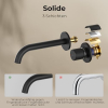 EMKE Concealed Basin Mixer Tap 17 cm Matt Black 