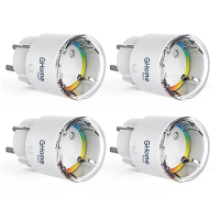 GHome Smart WLAN Steckdose, Kleinste WiFi Steckdose 4er Pack, Stromverbrauch Messen