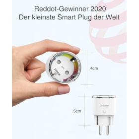 Enchufe inteligente WiFi GHome, el más pequeño (paquete de 4), mide el consumo de energía
