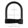 EYPINS Motorrad-U-Schloss mit Alarm, 19mm, wasserfest, schwarz