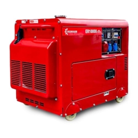 Premium Diesel Stromerzeuger 10 kW + Batterie E-Starter Generator 196 cc 2 x 220 V 1 x 380: ERDMANN ER10000