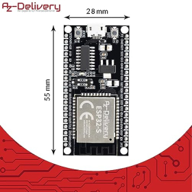 AZDelivery 5 x ESP32S NodeMCU module WLAN WiFi Dev Kit C плата разработки с CH340 (преемник ESP8266), совместимая с Arduino и вкл.