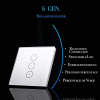 CURRYDOUBLE 5th generation roller shutter with Wi-Fi, timer, LED control, child lock, Alexa and Google compatible