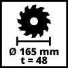 Погружная пила Einhell TE-PS 165, 1200 Вт, диаметр лезвия 165 мм.