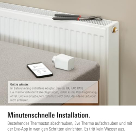 Termostato inteligente para radiador Eve Thermo de quinta generación: ahorra energía, compatible con Alexa y HomeKit.