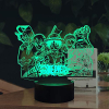 Yan-tech Japan Anime Monkey D Luffy Zoro Manga Action Figure Remote Control 16 Color Changing USB Charging AA Battery 3D LED Night Light