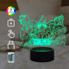 Yan-tech Japan Anime Monkey D Luffy Zoro Manga Action Figure Remote Control 16 Color Changing USB Charging AA Battery 3D LED Night Light