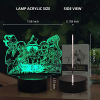 Yan-tech Japan Anime Monkey D Luffy Zoro Manga Action Figure Remote Control 16 Color Changing USB Charging AA Battery 3D LED Night Light