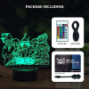 Yan-tech Japan Anime Monkey D Luffy Zoro Manga Action Figure Remote Control 16 Color Changing USB Charging AA Battery 3D LED Night Light