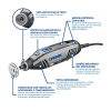 Herramienta multiusos Dremel 4250 de 175 W con 3 accesorios y 45 complementos.