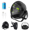USB Rechargeable Table Fan 6.5", 3 Speed