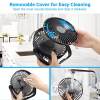 USB Rechargeable Table Fan 6.5", 3 Speed