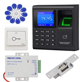 KDL Fingerprint Keypad and RFID Access Control System – 12V Electric NO Lock with Power Transformer