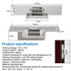 Teclado de huellas dactilares KDL con sistema de control de acceso RFID - Cerradura eléctrica sin cerradura de 12 V con transformador de potencia
