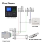 Teclado de huellas dactilares KDL con sistema de control de acceso RFID - Cerradura eléctrica sin cerradura de 12 V con transformador de potencia