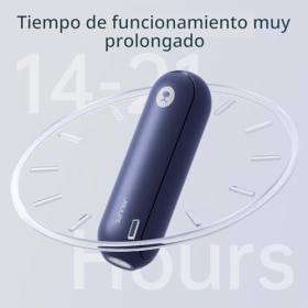Mini ventilador de mano JISULIFE, portátil, recargable con batería, USB, con función de batería externa y linterna.