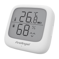 Fire Angel FA7312 Temperatur- und Feuchtigkeitssensor mit LCD Display, kabellos, Weiß