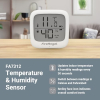 Fire Angel FA7312 Temperature and Humidity Sensor with LCD Display, Wireless, White