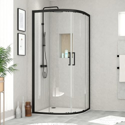Marwell CITY shower enclosure made of glass, matt black