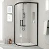Marwell CITY shower enclosure made of glass, matt black