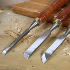 Juego de cuchillos para tallar madera Faithfull, 12 piezas, en estuche de presentación.