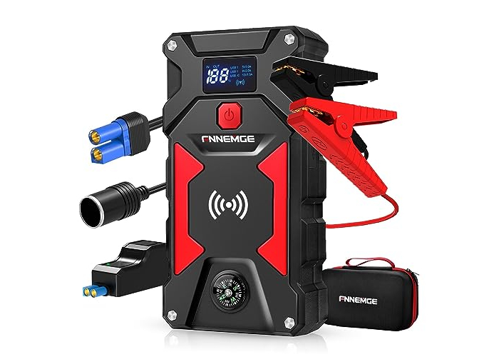 FNNEMGE Starthilfe-Powerbank, 6000 A Spitzenstrom, 12 V (alle Benziner und 10,0 l Diesel), Auto-Upgrade-Booster, mit USB-Quick-Charge 3.0 FNNEMGE Starthilfe-Powerbank, 6000 A Spitzenstrom, 12 V (alle Benziner und 10,0 l Diesel), Auto-Upgrade-Booster, mit USB-Quick-Charge 3.0