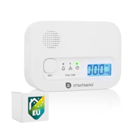 Детектор угарного газа Smartwares, датчик на 10 лет, дисплей, кнопка тестирования