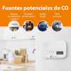 Smartwares carbon monoxide detector, 10-year sensor, display, test button