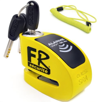 Dispositivo antirrobo para motocicleta FR Security FR410Y SRA, alarma de 120 dB, protección antitaladro