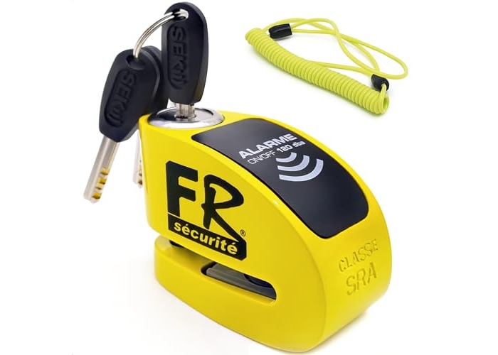 FR Security FR410Y Motorcycle Anti-Theft Device SRA, Alarm 120dB, Anti-Drill Protection FR Security FR410Y Motorcycle Anti-Theft Device SRA, Alarm 120dB, Anti-Drill Protection