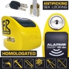 FR Security FR410Y Motorcycle Anti-Theft Device SRA, Alarm 120dB, Anti-Drill Protection