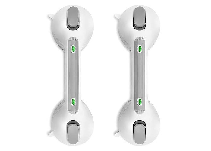 Barra de apoyo Newthinking con ventosas para ducha y bañera, 30 cm, juego de 2 Barra de apoyo Newthinking con ventosas para ducha y bañera, 30 cm, juego de 2